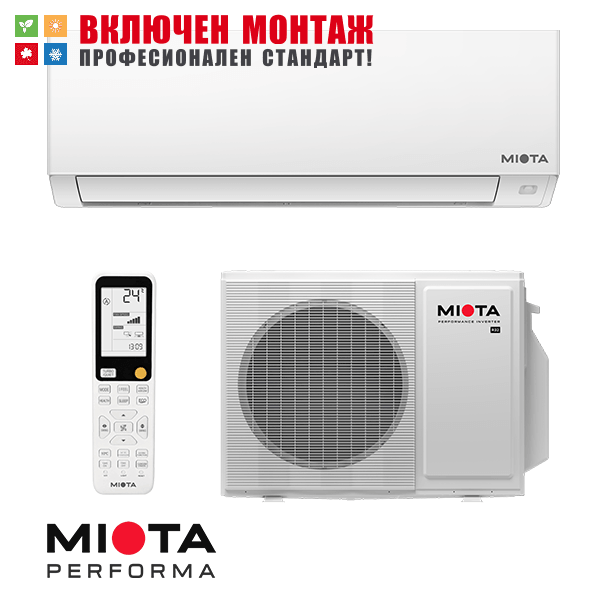 Инверторен климатик Miota Performa RAW-PE25A / RXS-PE25A, WiFi, 9000 BTU, клас A+++