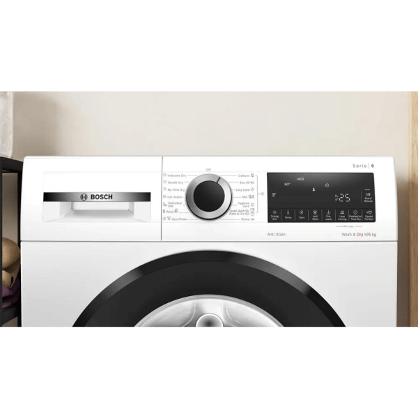 Пералня със сушилня Bosch WNG24401BY , 1400 об./мин., 9.00 kg, 6 kg, D , Бял