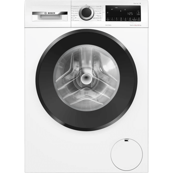 Пералня със сушилня Bosch WNG24401BY , 1400 об./мин., 9.00 kg, 6 kg, D , Бял