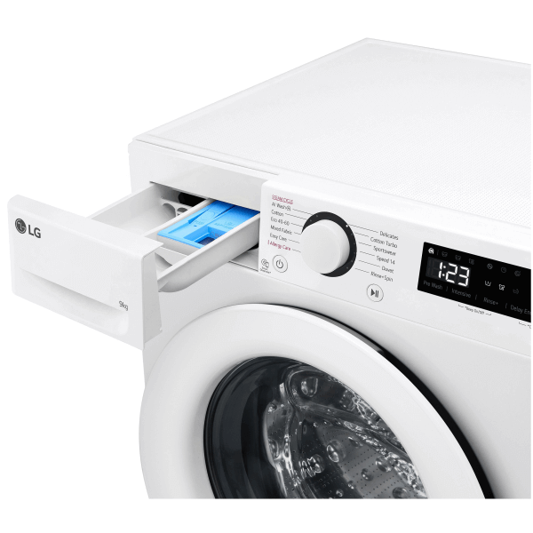 Пералня LG F4WR509SWW , 1400 об./мин., 9.00 kg, A , Бял