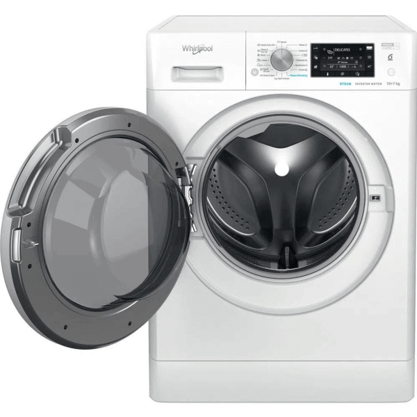 Пералня със сушилня Whirlpool FFWDD 1076258 SV EE , 1600 об./мин., 10.00 kg, 7 kg, E , Бял