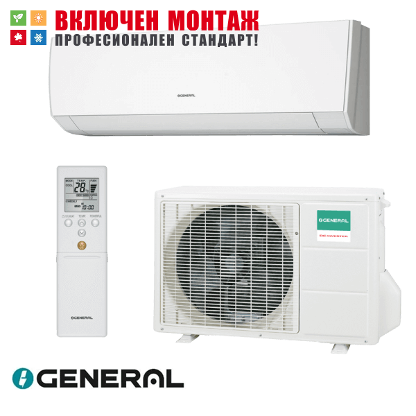 Инверторен климатик Fujitsu General ASHG07LMCA / AOHG07LMCА, 7000 BTU, клас A++