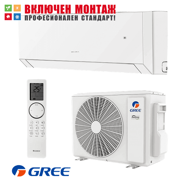 Инверторен климатик Gree Clivia GWH18AUDXD / K6DNA2A, 18000 BTU, клас A++