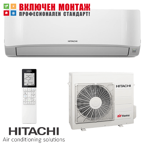 Инверторен климатик Hitachi RAK-DJ70RHAE/RAC-DJ70WHAE airHome 400 WiFi , 24000 BTU, клас А++