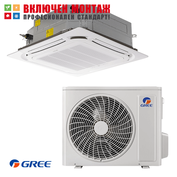 Касетъчен климатик Gree GUD125T1 / GUD125W1/NhA-S, 42000 BTU, клас А++