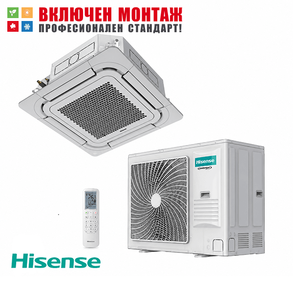 Касетъчен климатик Hisense AUW71U4RK8 / ACT71UR4RJC8 / PE-QFA-CD, 24000 BTU, клас А++