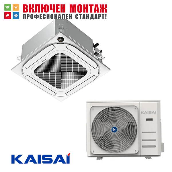 Касетъчен климатик Kaisai KCA4U-12HRG32X / KOX230-12HFN32X/ KCA4, 12000 BTU, клас А++