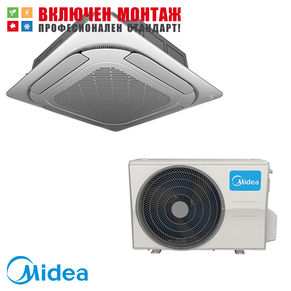 Касетъчен климатик Midea MCD1-24HRFNX-QRD0W / MOX430U-24HFN8-QRD0W, 24000 BTU, клас А++