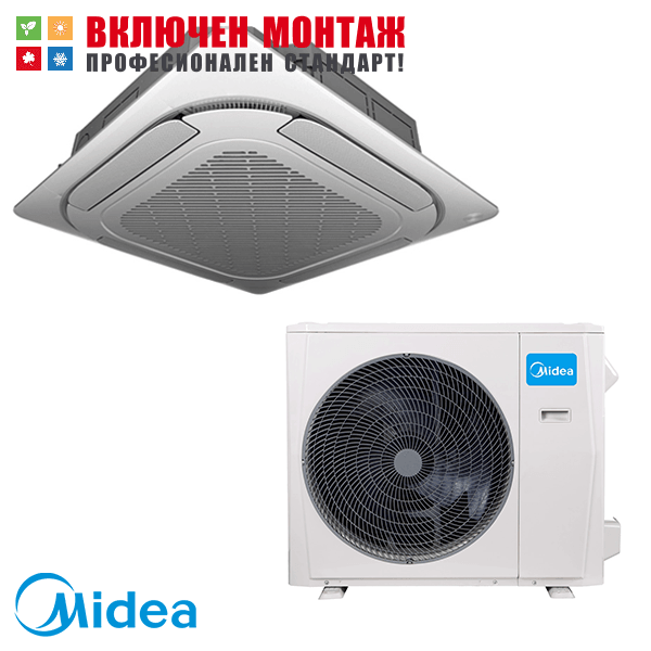 Касетъчен климатик Midea MCD1-42HRFNX-QRD0W / MOD30U-42HFN8-QRD0W, 42000 BTU, клас А++