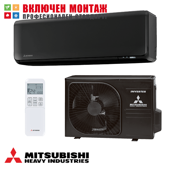 Инверторен климатик Mitsubishi Heavy Industries Premium Pro SRK25ZT-WFB/ SRC25ZT-WB, 9 000 BTU, A+++