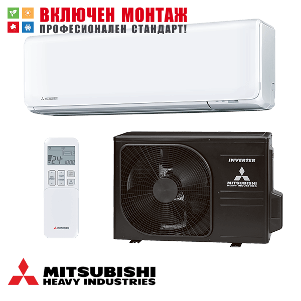 Инверторен климатик Mitsubishi Heavy Industries Premium Pro SRK35ZT-WF/ SRC35ZT-WB, 12 000 BTU, A+++