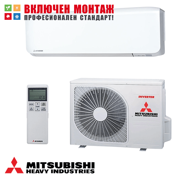 Инверторен климатик Mitsubishi Heavy Industries Premium SRK25ZS-WF / SRC25ZS-W, WiFi, 9000 BTU, клас A+++