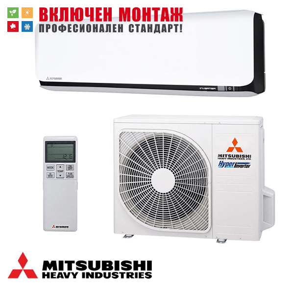 Хиперинверторен климатик Mitsubishi Heavy Industries Diamond SRK20ZSX-WFB / SRC20ZSX-W, WiFi, 7000 BTU, клас A+++