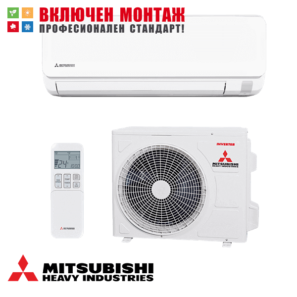 Инверторен климатик Mitsubishi Heavy Industries SRK25ZTL-W / SRC25ZTL-W Smart Plus WiFi, 9000 BTU, клас A++