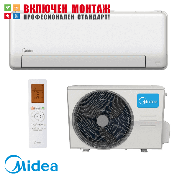 Инверторен климатик Midea MSEPBU-09HRFN8-QRD6GW/MOX330-09HFN8-QRD6GW All Easy Pro Nordic, 9000 BTU, клас А+++