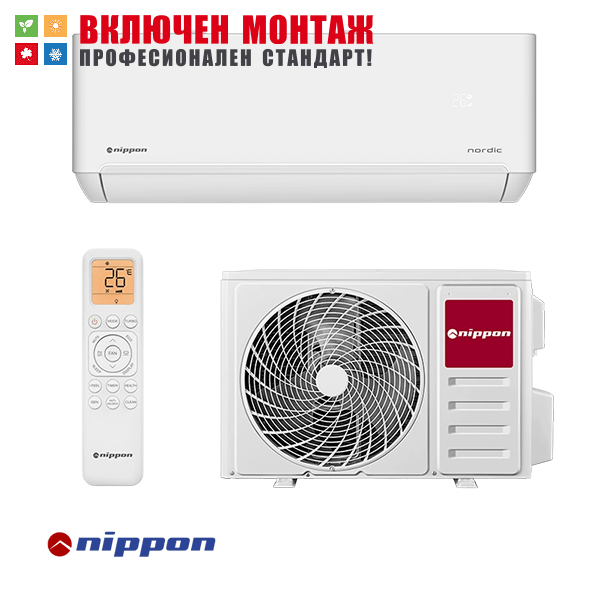 Инверторен климатик Nippon NPC 09 T-PRO NORDIC, 9000 BTU, клас А+++