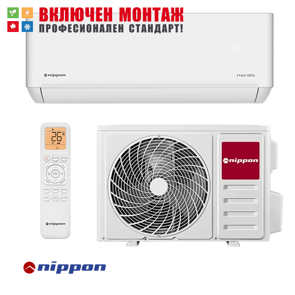 Инверторен климатик Nippon NPC 18 T-PRO NORDIC, 18000 BTU, клас А+++