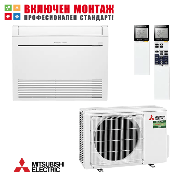 Подов климатик Mitsubishi Electric MFZ-KT25VG / SUZ-M25VA, 9000 BTU, клас А++
